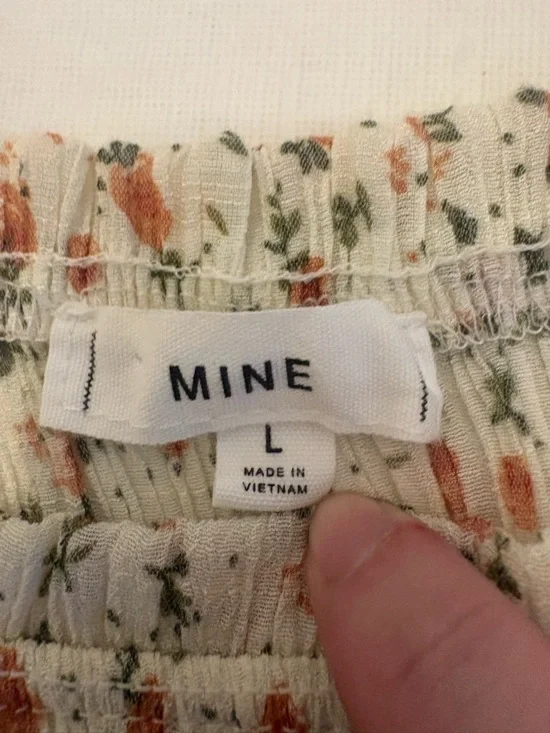 Cream Mini Dress with Rust Floral Print - Picture 3 of 3